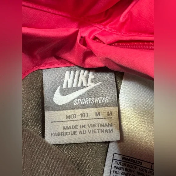 Nike Sportswear 550 Duck Down Reversible Women’s Vest Size Medium Brown/Pink EUC - Picture 11 of 13